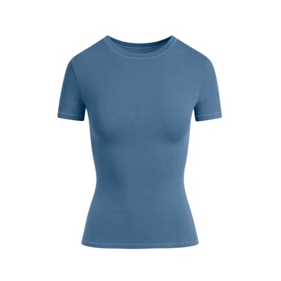 NWT SKIMS COTTON JERSEY T-SHIRT - Size M | Harbor - Picture 5 of 7